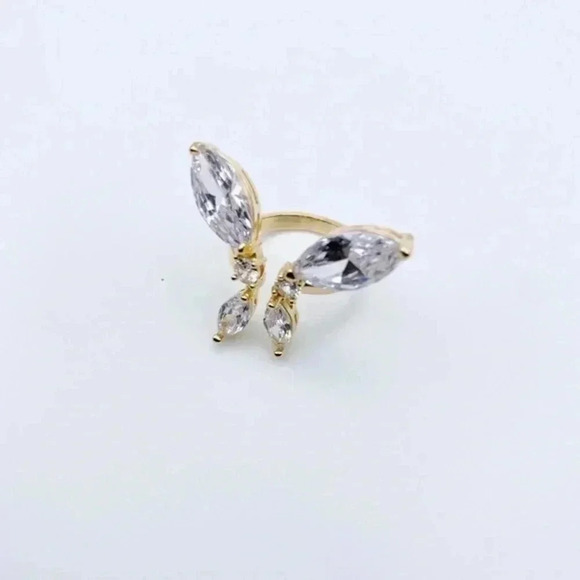BUTTERFLY Adj. Ring 18k Gold Pltd. - Picture 2 of 5